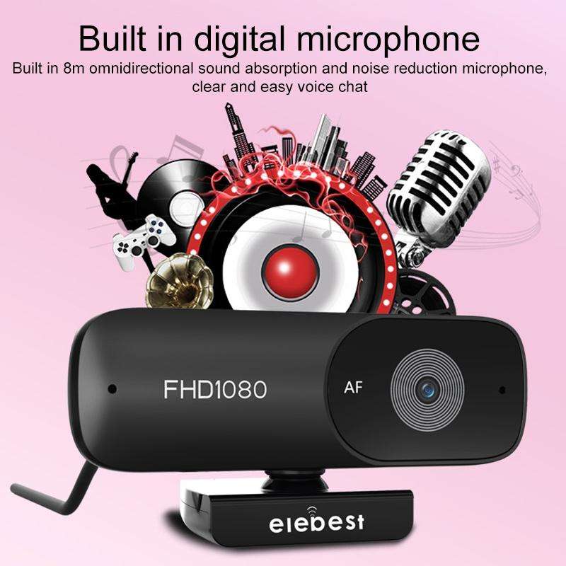 C90 4K Auto Focus HD Computer Camera Webcam(Black)