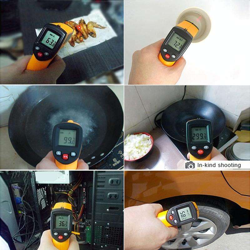 Infrared Thermometer, Temperature Range: -50 - 700 Degrees Celsius(Yellow)