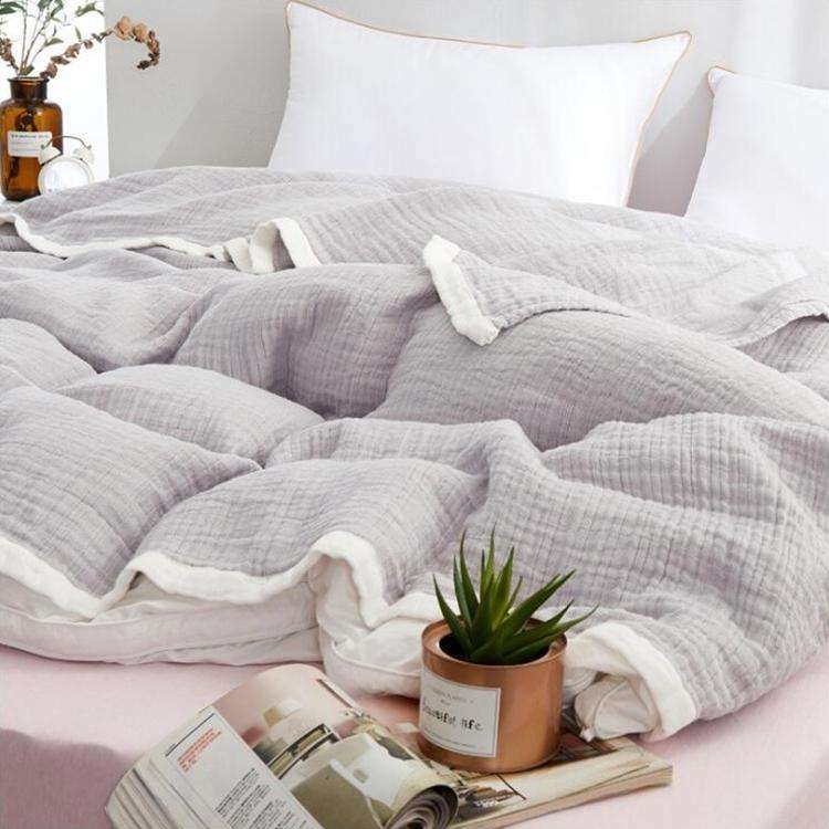 Spring and Summer Thick Washed Gauze Six Layer Nap Air Conditioning Blanket, Size:150X200cm, Colo...