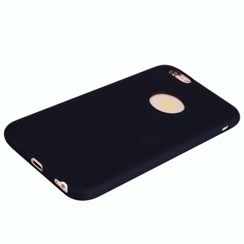 For iPhone 6s Plus / 6 Plus Candy Color TPU Case(Black)