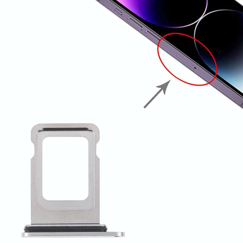 SIM+SIM Card Tray for iPhone 14 Pro Max (Silver)