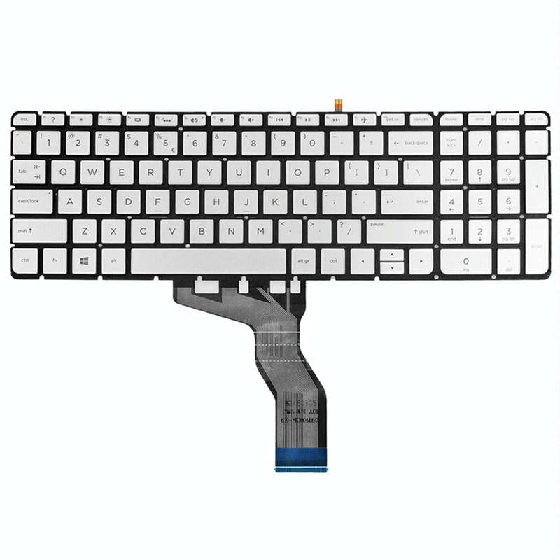 For HP 15-AB / 15-AK US Version Laptop Backlight Keyboard(Silver)