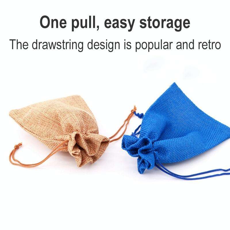 50 PCS Multi size Linen Jute Drawstring Gift Bags Sacks Wedding Birthday Party Favors Drawstring ...