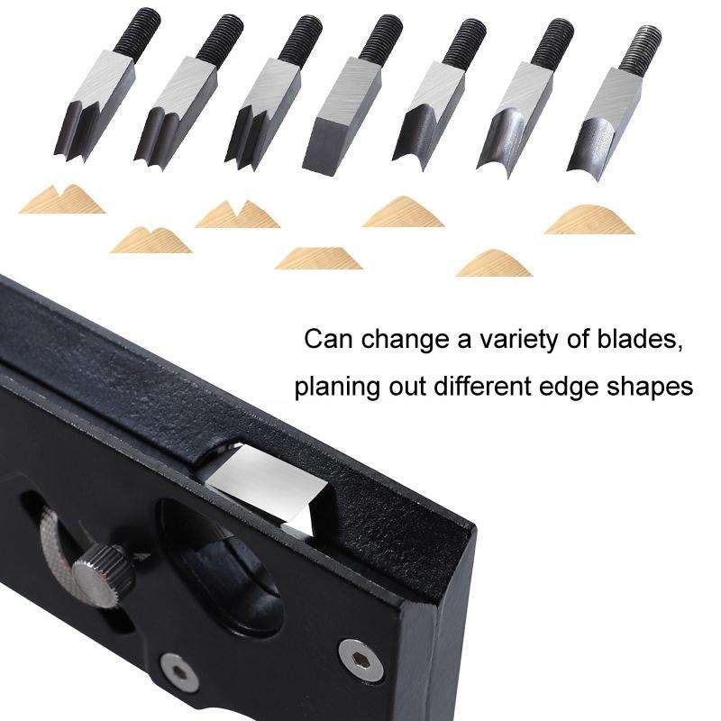 Woodworking Multi-Angle Chamfering Adjustable Depth Hand Planer, Color: Red