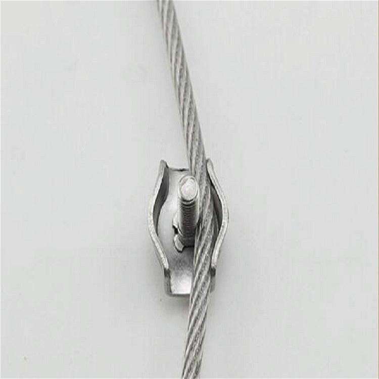 5 PCS 304 Stainless Steel Plate Single Clip Double Clamp Wire Rope Clamp, Specification:M3, Style...