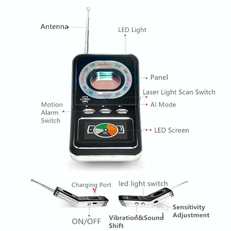 K600 Signal Detector Hotel Camera Anti-Sneak Shooting Infrared Scanning Detector