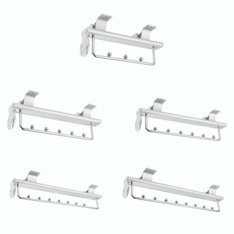 YO5C Monorail 6 Beads Wardrobe Hardware Push-Pull Hanging Rod Clothes Rail