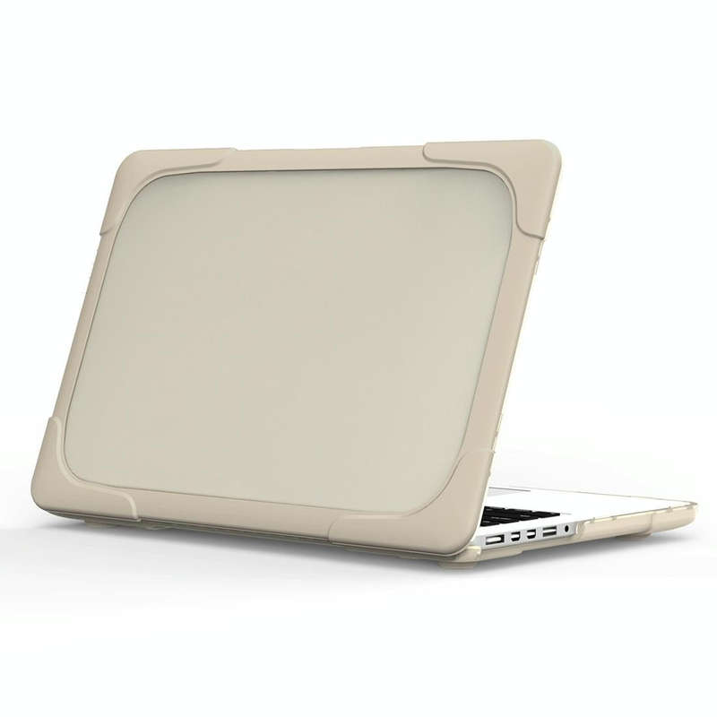 For MacBook Air 13.3 inch A1932 (2018) TPU + PC Two Color Laptop Protective Case(Khaki)