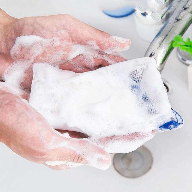 5 PCS Hanging Bag Cleaning Foam Cleanser Handmade Soap Bubble Net, Random Color Delivery