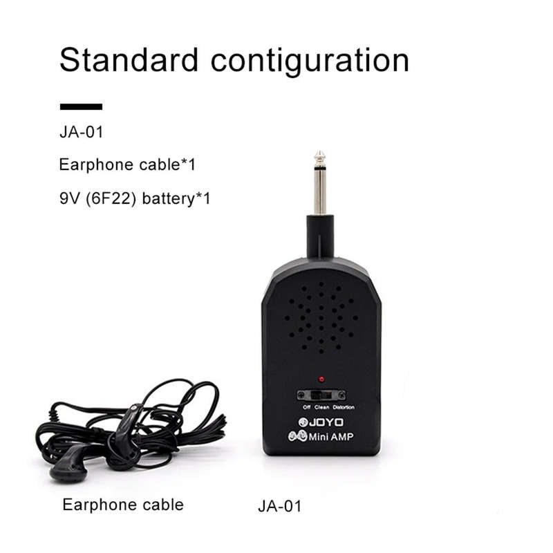 JOYO JA-01 2W Large Volume Guitar Amplifier Mini Portable Electric Guitar Bass Speakers with Dist...