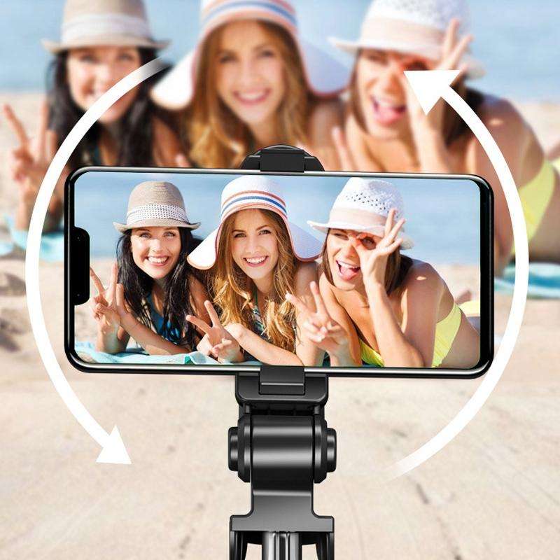 Bluetooth Black XT02 360-Degree Rotating Multi-Function Retractable Mobile Phone Selfie Stick To ...