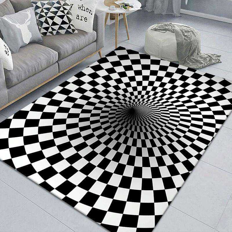 3D Stereo Rectangular Visual Geometric Living Room Carpet, Size: 60x90cm(06)