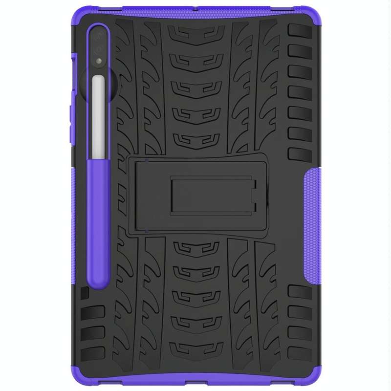 For Samsung Galaxy Tab S8 / Galaxy Tab S7 T870 / T875 Tire Texture Shockproof TPU+PC Protective C...
