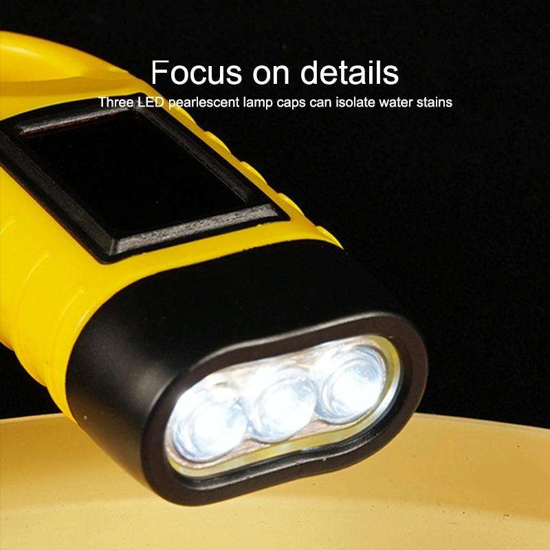AOTU AT5503 Outdoor Solar Hand-Crank Power Emergency LED Flashlight(Yellow)
