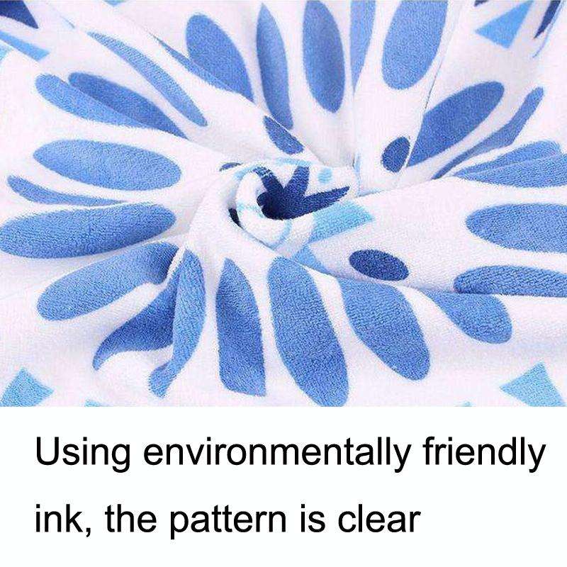 Seaside Portable Microfiber Beach Swim Printed Bath Towel 130x80cm(Fish)