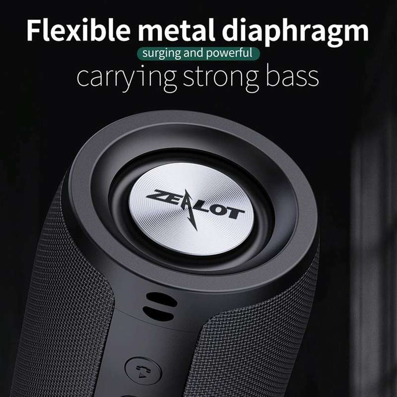 ZEALOT S51 Portable Stereo Bluetooth Speaker with Built-in Mic, Support Hands-Free Call & TF Card...