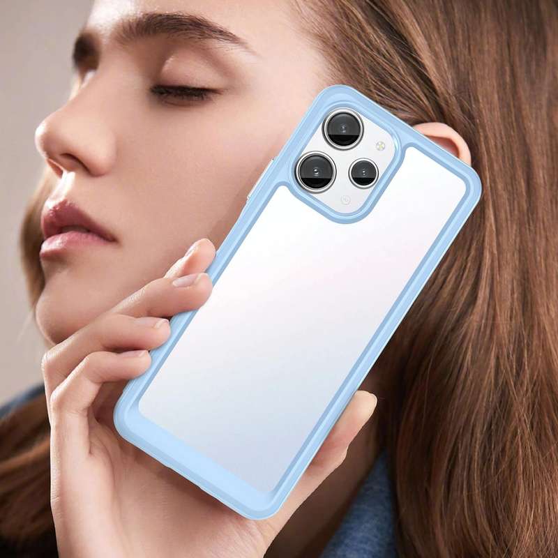 For Xiaomi Redmi 12 Colorful Series Acrylic + TPU Phone Case(Blue)