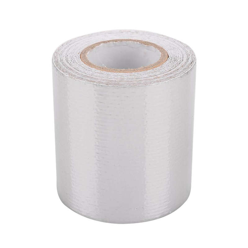 5m Exhaust Wrap Auto Motor Exhaust Heat Shield Aluminum Foil Paper Heat Resistant Wrap (Silver)