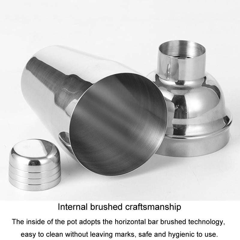 550ml 12 In 1 Stainless Steel Bartender Wooden Stand Set Cocktail Bartending Tools