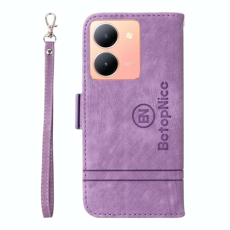 For vivo Y36 4G / 5G Global BETOPNICE Dual-side Buckle Leather Phone Case(Purple)