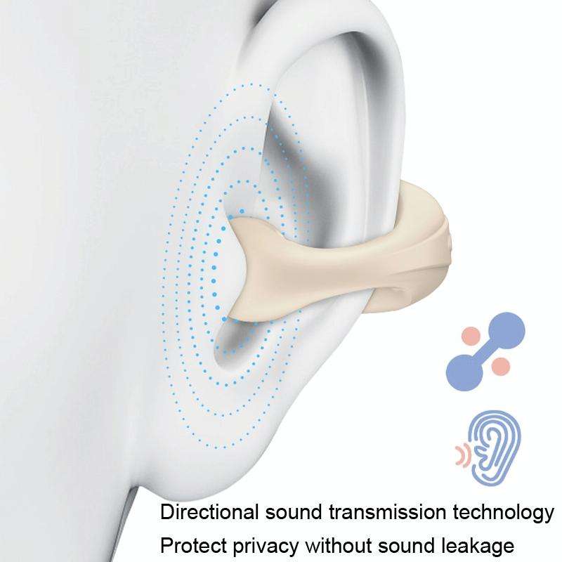 Single Ear Bone Conduction Bluetooth Earphone In-Ear Wearable Running Sports Mini(Skin Color)