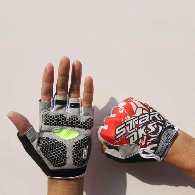 Cycling Shock Absorbing Anti-Slip Gloves Fitness Weight Lifting Training Half-finger Gloves, Size...