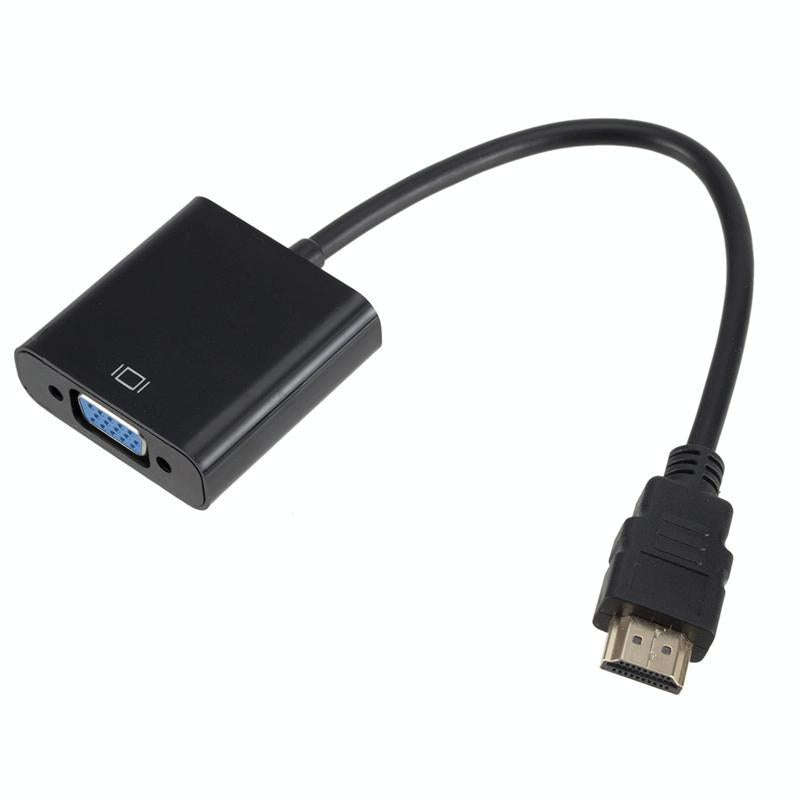 ZHQ007 HD 1080P HDMI to VGA Converter(Black)