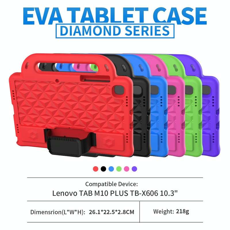 For Lenovo Tab M10 Plus TB-X606 10.3 Diamond Series EVA Anti-Fall Shockproof Sleeve Protective Sh...