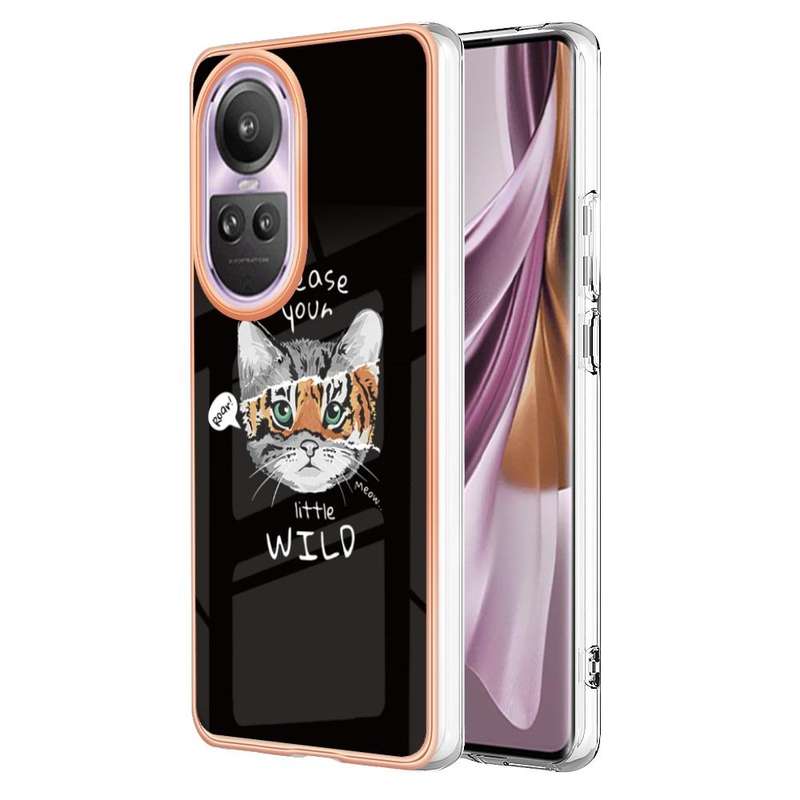 For OPPO Reno10 Pro 5G Global Electroplating Marble Dual-side IMD Phone Case(Natural Growth)