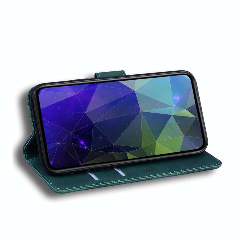 For Tecno Camon 16 Premier CE9 Skin Feel Pure Color Flip Leather Phone Case(Green)