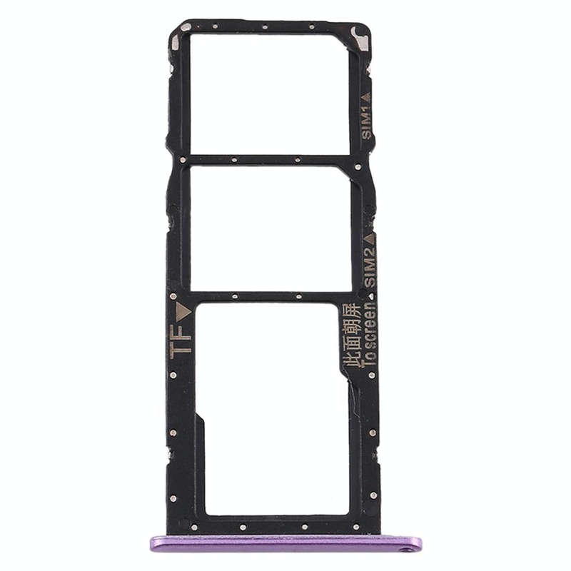 SIM Card Tray + SIM Card Tray + Micro SD Card Tray for Huawei Y8s (Purple)