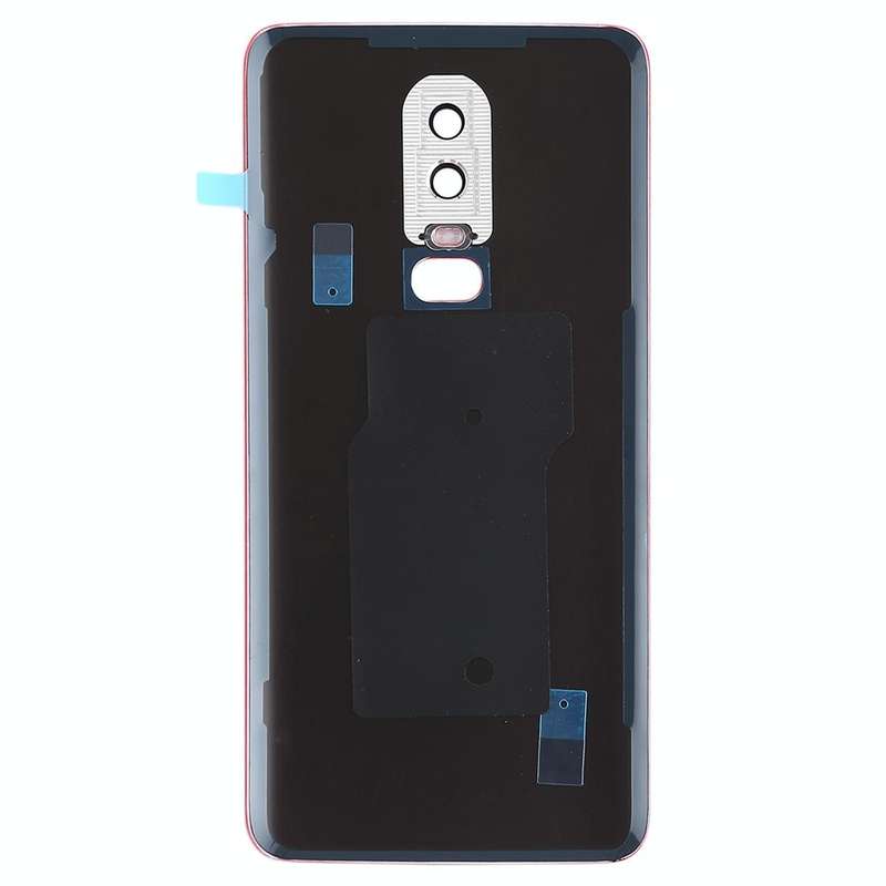 For OnePlus 6 Smooth Surface Battery Back Cover (Red)