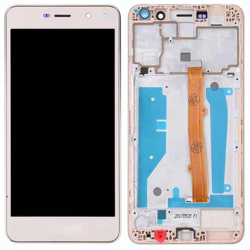OEM LCD Screen for Huawei Y5 (2017) Digitizer Full Assembly with Frame (Gold)