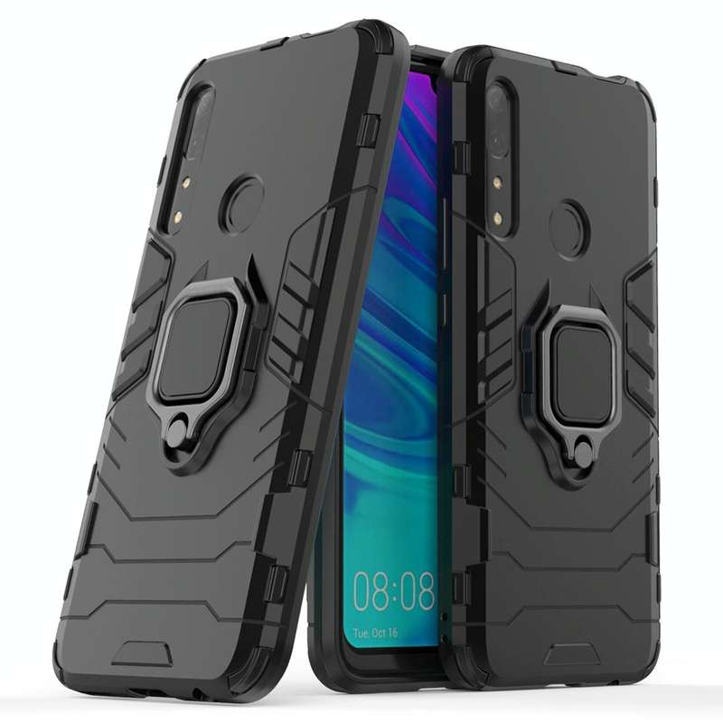 PC + TPU Shockproof Protective Case for Huawei P Smart Z / Y9 Prime (2019), with Magnetic Ring Ho...