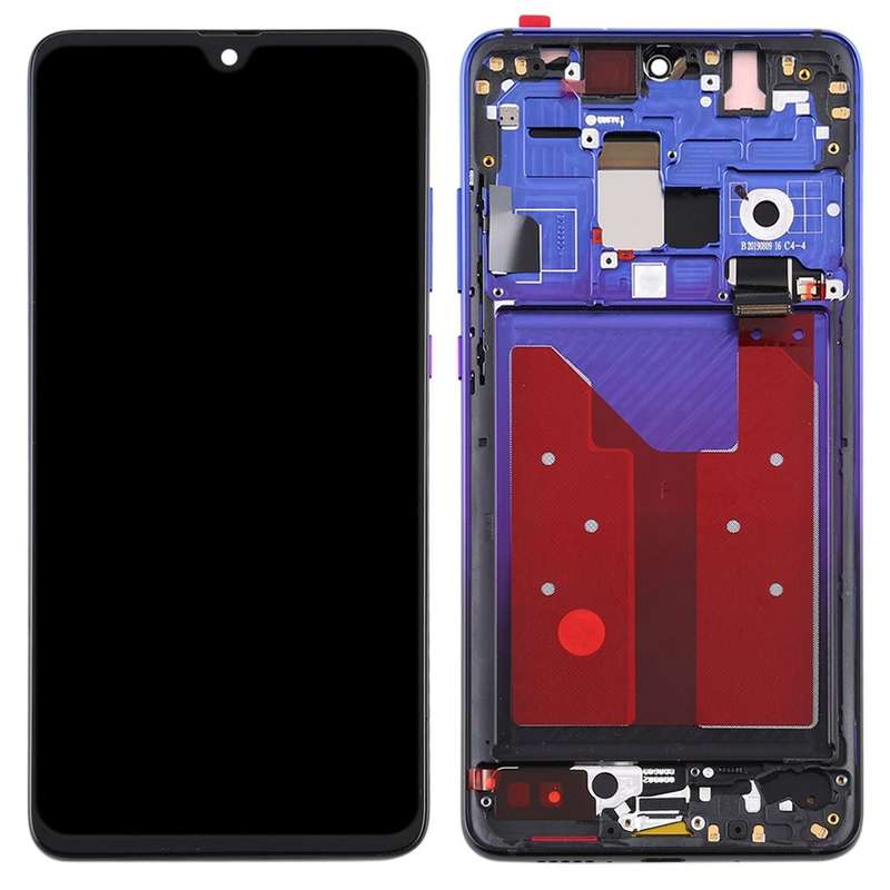 Original OLED LCD Screen for Huawei Mate 20 Digitizer Full Assembly with Frame(Blue)