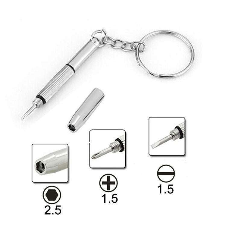 3 in 1 Professional Screwdriver (Cross 1.5, Straight 1.5,Star Nut M2.5) Repair Tool with Keychain...