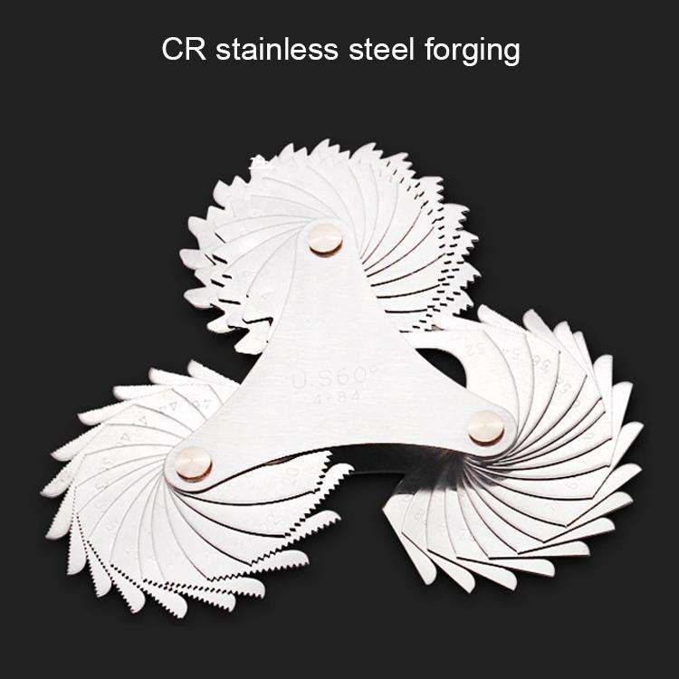 52 PCS Metric 60 Degrees +British 55 Degrees CR Stainless Steel Thread Gauge