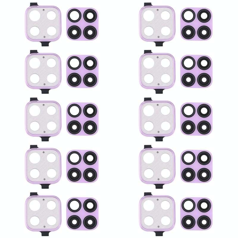 For Huawei Nova 6 SE  10pcs Camera Lens Cover (Purple)