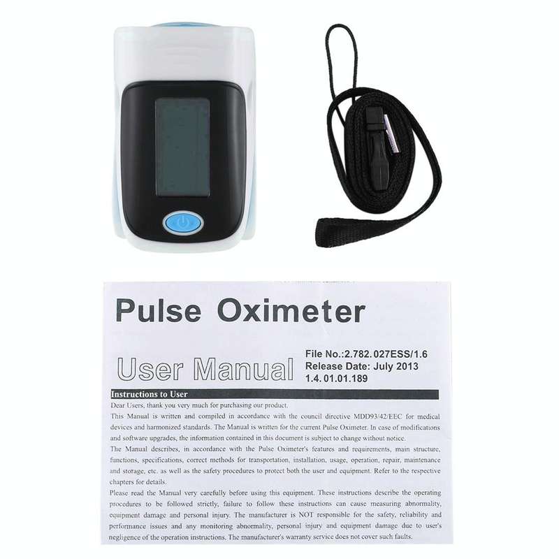 AB-80 Precision Finger Pulse Oximeter Blood Oxygen Monitor(Blue)