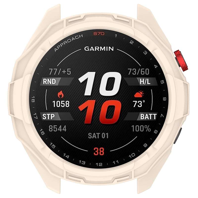 For Garmin Approach S70 47mm Armor Hollow Watch Protective Case(Starlight Color)