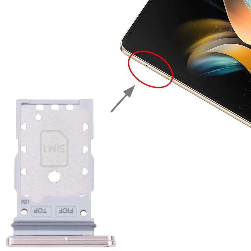 For Samsung Galaxy Z Fold4 SM-F936B Original SIM Card Tray + SIM Card Tray (Gold)