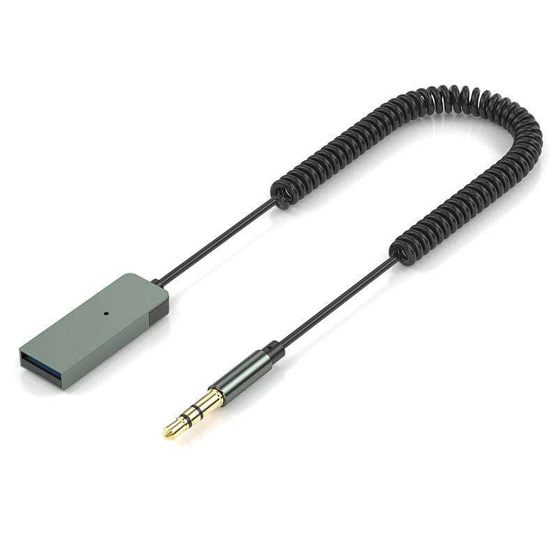 UB02 AUX Car Bluetooth 5.0 Receiver Built-in Mic