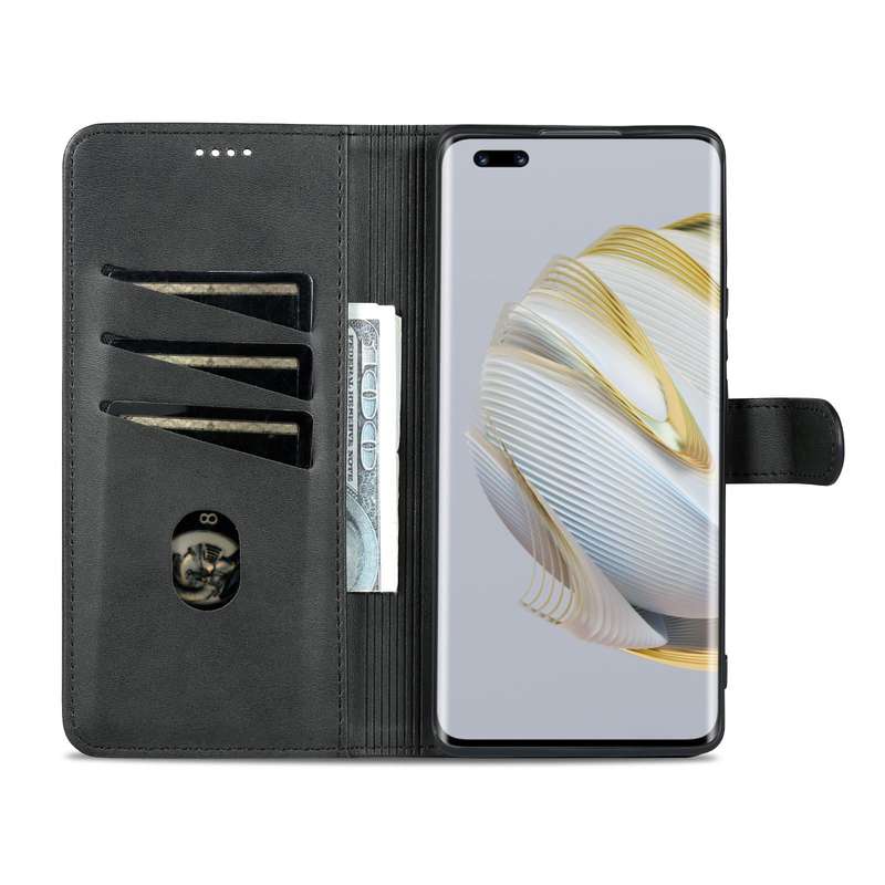 For Huawei nova 10 Pro AZNS Skin Feel Calf Texture Flip Leather Phone Case(Black)