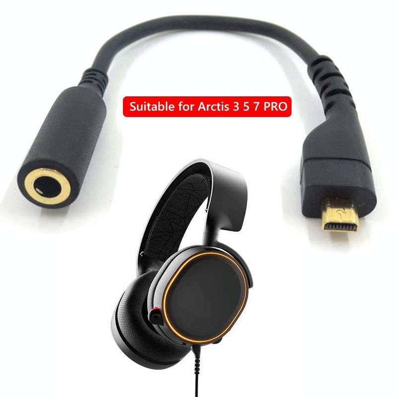 For SteelSeries Arctis 3 5 7 Pro Headphone Sound Card Adapter Cable Audio Cable(B Style)