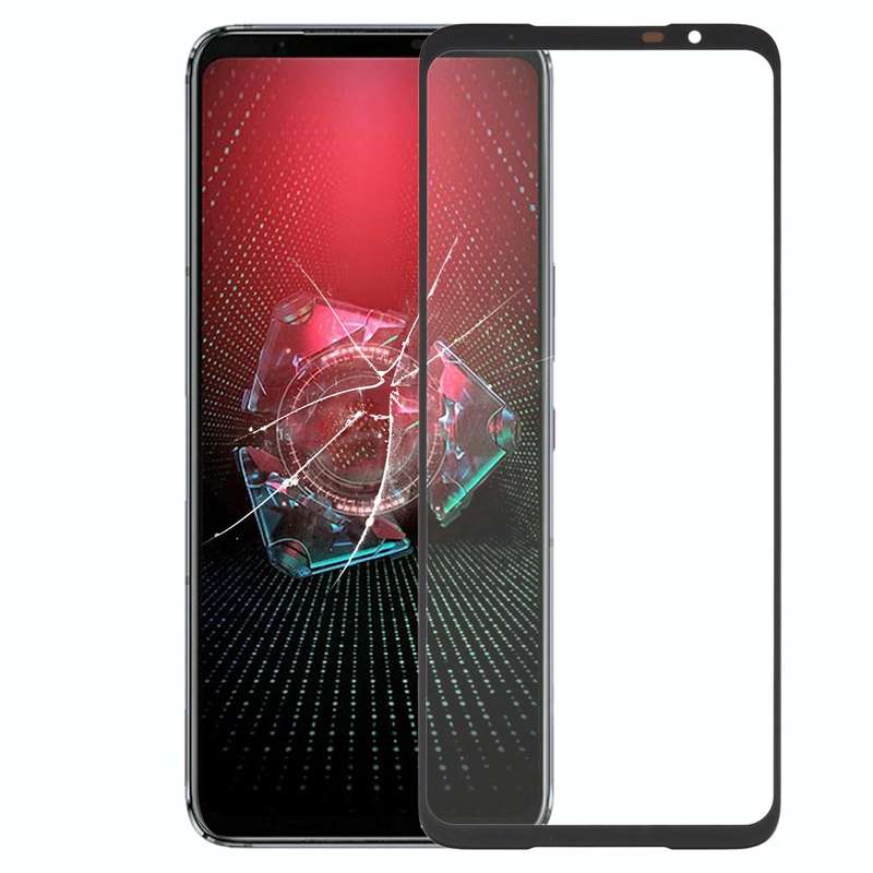 For Asus ROG Phone 5 Pro ZS673KS Front Screen Outer Glass Lens with OCA Optically Clear Adhesive ...