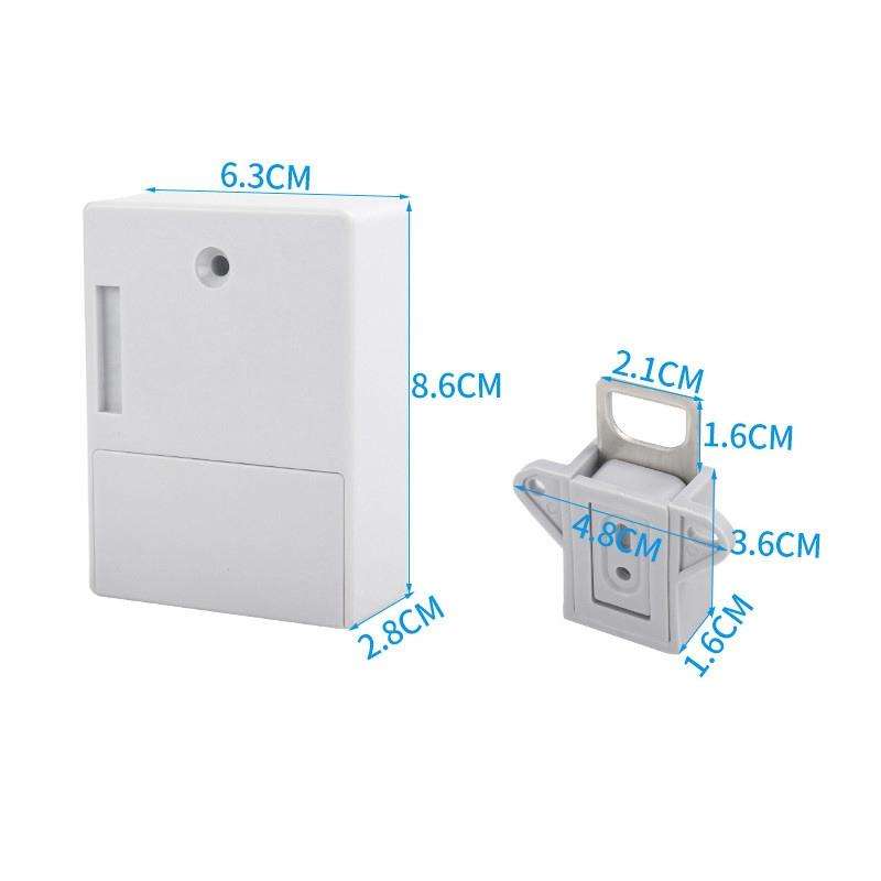 T3 ABS Magnetic Card Induction Lock Invisible Single Open Cabinet Door Lock (White)