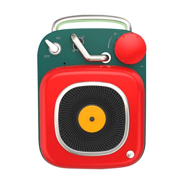 HM20 Retro Mini Wireless Bluetooth 5.0 Portable Speaker Microphone Aluminium Alloy Body Music Pla...