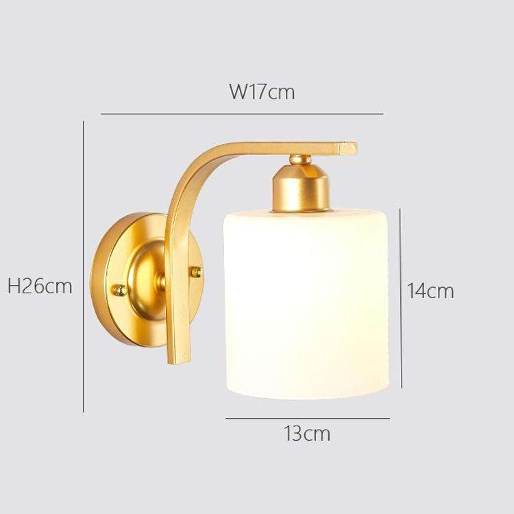 5W Warm Light Simple Bedroom Study Bedside Lamp LED Wall Lamp Creative Corridor Wall Lamp(2035 Go...