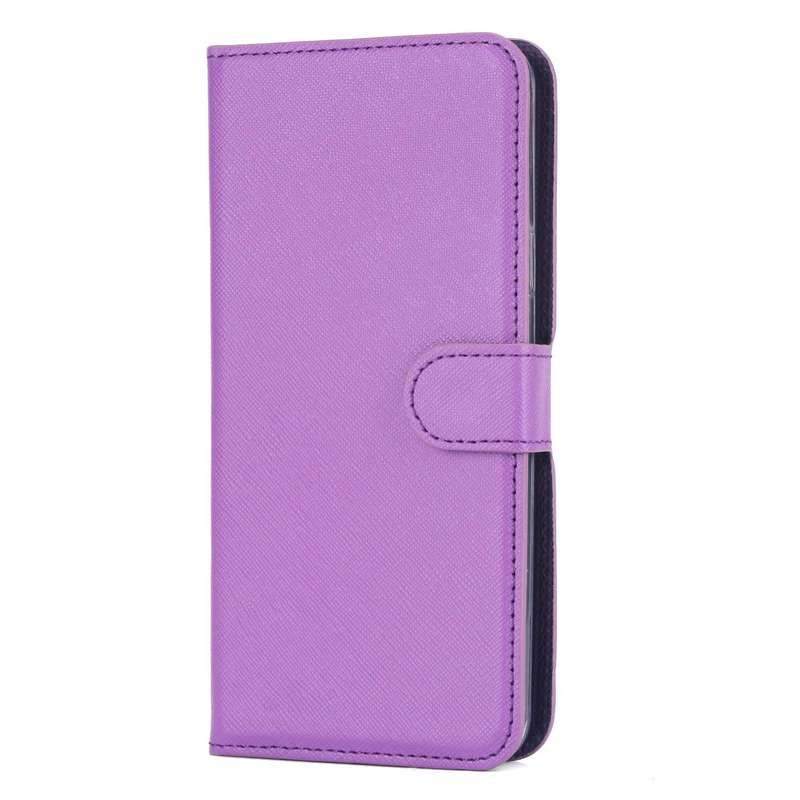 For Samsung Galaxy S9+ Cross Texture Detachable Leather Phone Case(Purple)