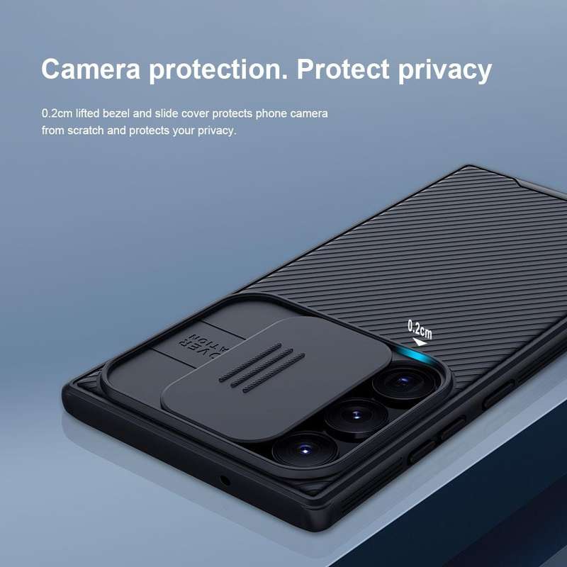 For Samsung Galaxy S23 Ultra 5G NILLKIN Black Mirror Pro Series Camshield Phone Case(Green)